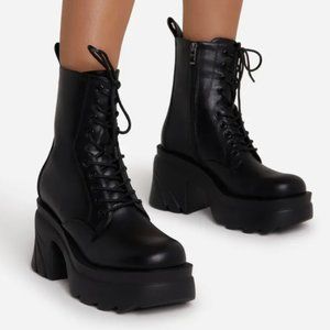 Black Chunky Heels Size 9